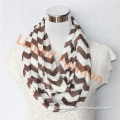 new sexy lady\'s brown white jersey knit chevron scarf for autumn fall winter design cachecol,bufanda infinito,bufanda